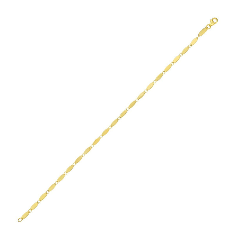 14K Flat Pebble Chain