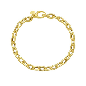 14K Charm Lock Rolo Chain