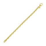14K Charm Lock Rolo Chain