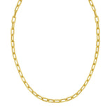 14K Charm Lock Paperclip Chain
