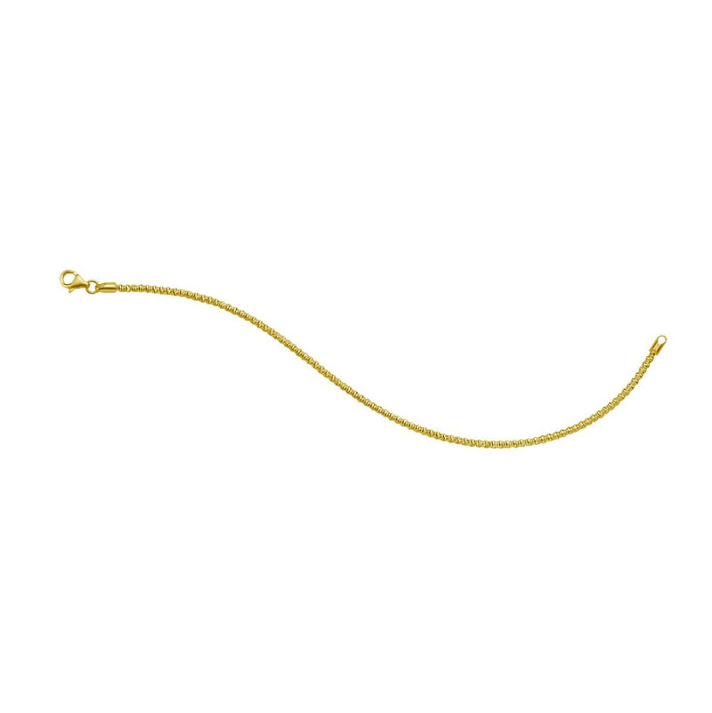 14K 2.1mm Sparkle Spring Chain