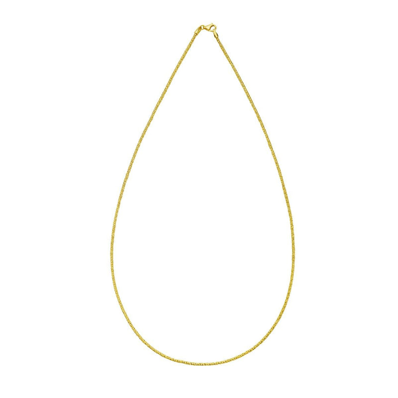 14K 1.7mm Sparkle Spring Chain