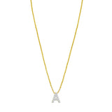 14K Mini Diamond Initial - ALL LETTERS