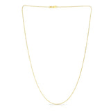 14K Gold 0.87mm Diamond Cut Cable Chain