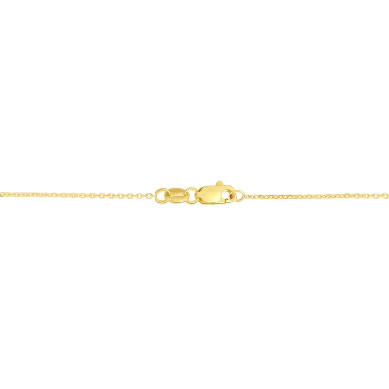 14K Gold 0.87mm Diamond Cut Cable Chain