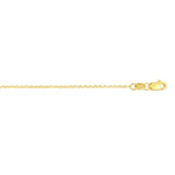 14K Gold 0.87mm Diamond Cut Cable Chain