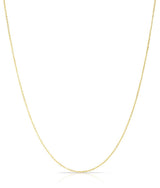 14K Gold 0.87mm Diamond Cut Cable Chain
