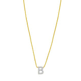 14K Mini Diamond Initial - ALL LETTERS