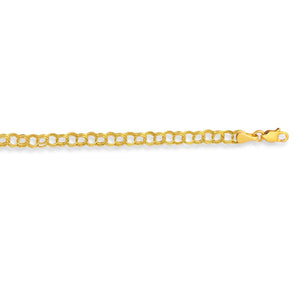 14K Gold Mini Double Link Lite Charm Bracelet