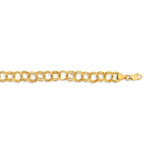 14K Gold 8.25mm Lite Charm Bracelet