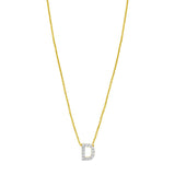 14K Mini Diamond Initial - ALL LETTERS