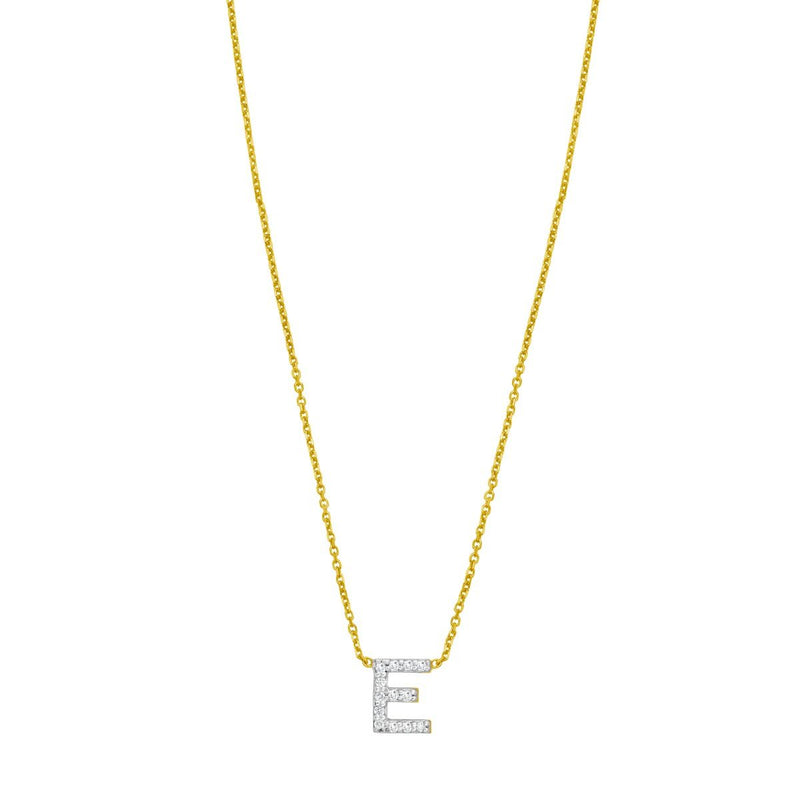 14K Mini Diamond Initial - ALL LETTERS