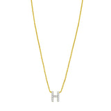 14K Mini Diamond Initial - ALL LETTERS