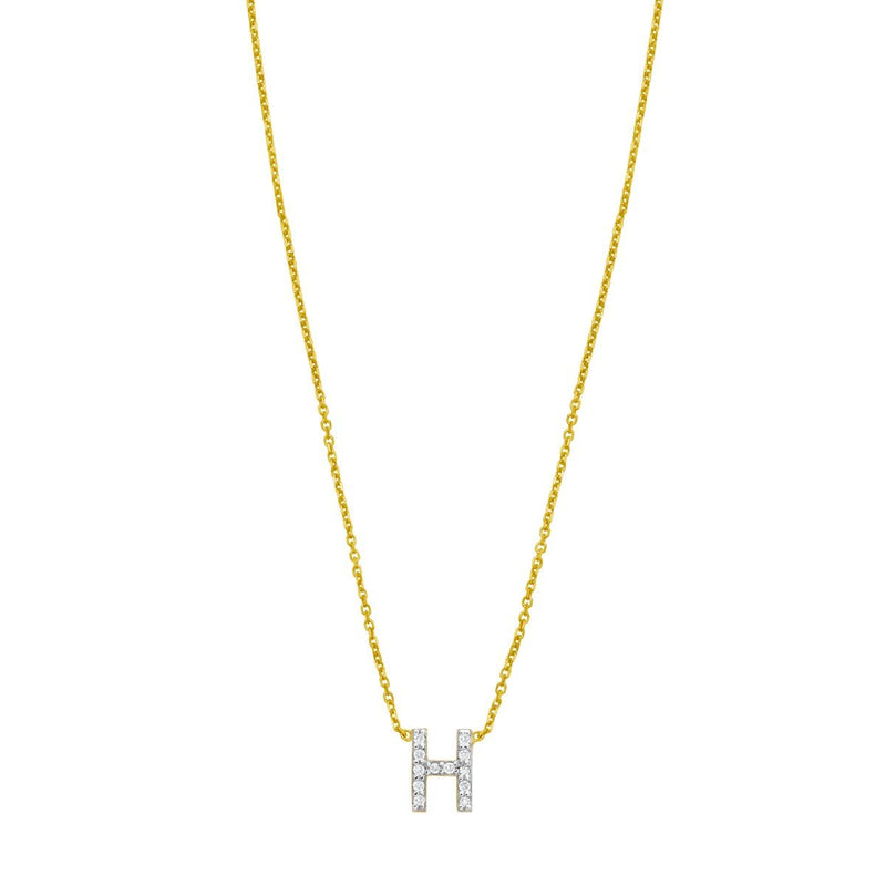 14K Mini Diamond Initial - ALL LETTERS