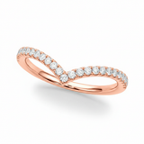 1/5 ctw Chevron Band — Rose Gold