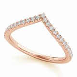 1/5 ctw Chevron Diamond Band — Rose Gold