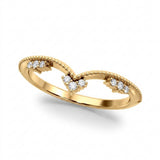 1/15 ctw Chevron Diamond Band — Yellow Gold