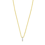 14K Mini Diamond Initial - ALL LETTERS