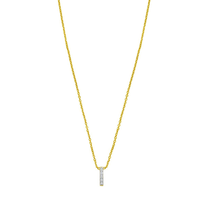 14K Mini Diamond Initial - ALL LETTERS
