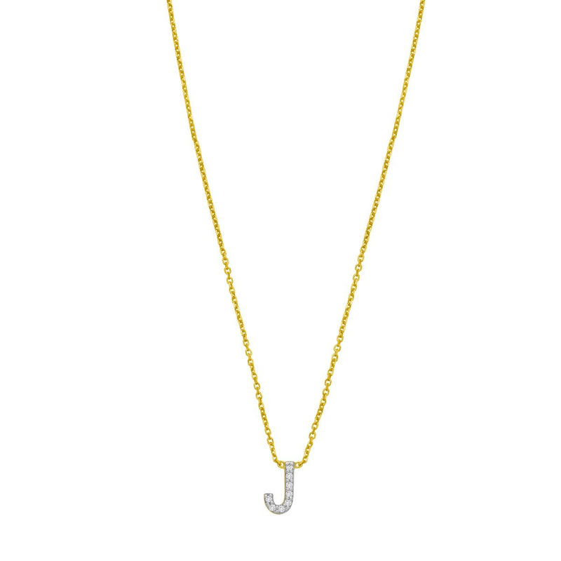 14K Mini Diamond Initial - ALL LETTERS