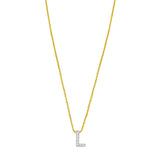 14K Mini Diamond Initial - ALL LETTERS