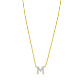 14K Mini Diamond Initial - ALL LETTERS