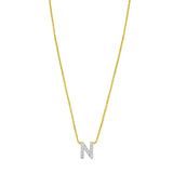 14K Mini Diamond Initial - ALL LETTERS