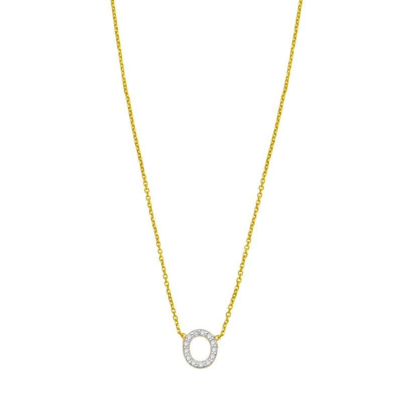 14K Mini Diamond Initial - ALL LETTERS