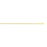 14K Gold 2.6mm White Pave Curb Chain 