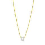 14K Mini Diamond Initial - ALL LETTERS