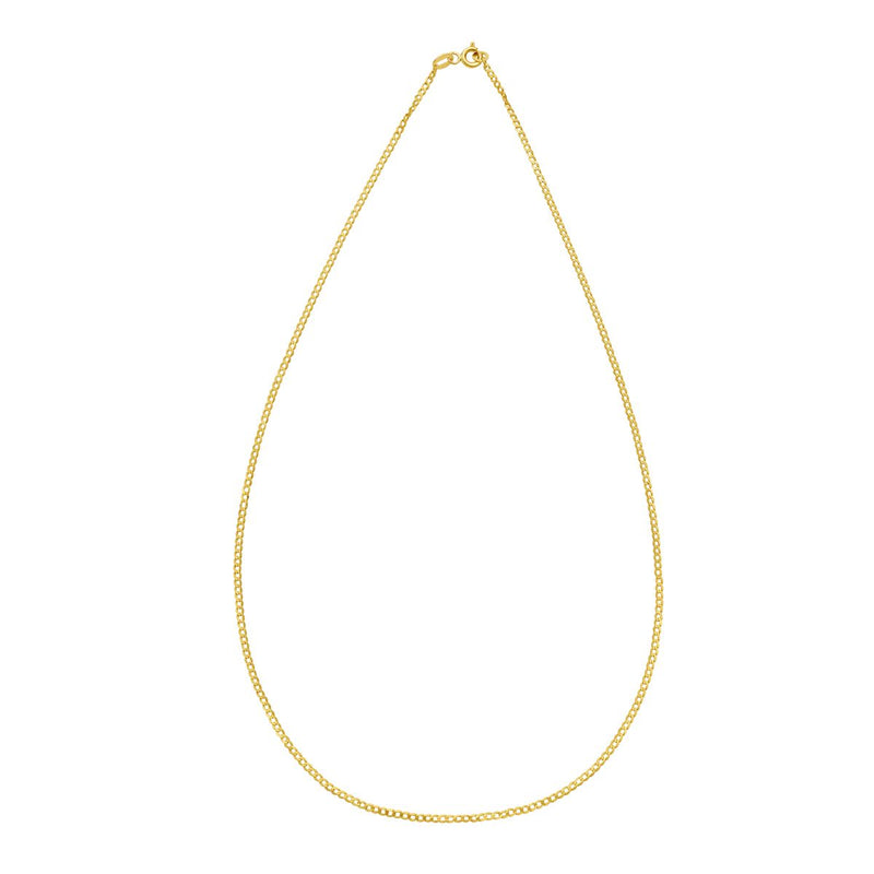 14K Gold 1.8mm Comfort Curb Chain