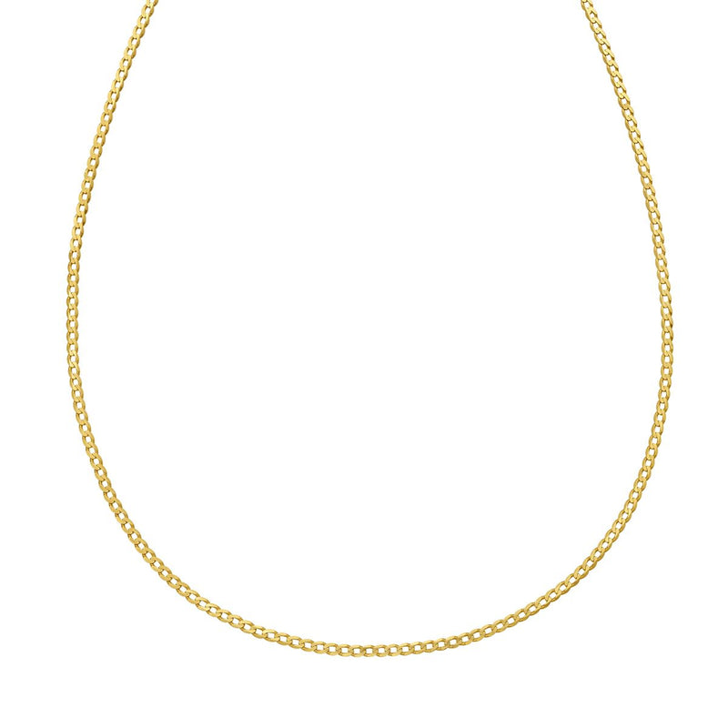 14K Gold 2.2mm Comfort Curb Chain