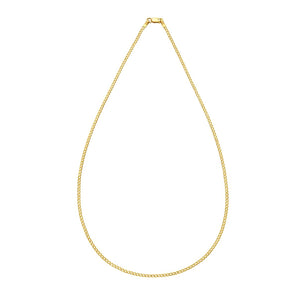 14K Gold 2.2mm Comfort Curb Chain