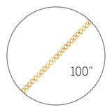 14K 100" 2.6mm Curb Spool Chain
