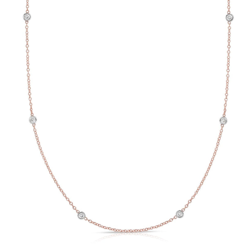 14K Gold .25ct Diamonds by the Yard Necklace