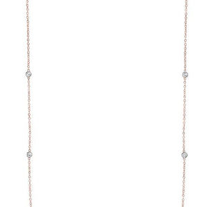 14K Gold .25ct Diamonds by the Yard Necklace