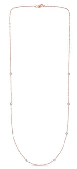 14K Gold .25ct Diamonds by the Yard Necklace
