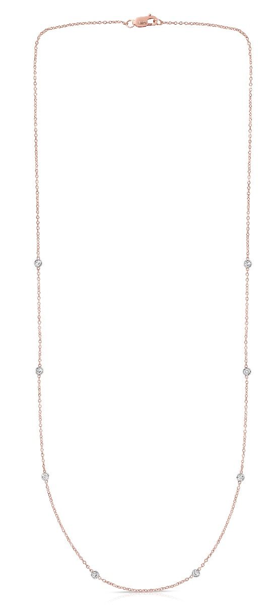 14K Gold .25ct Diamonds by the Yard Necklace