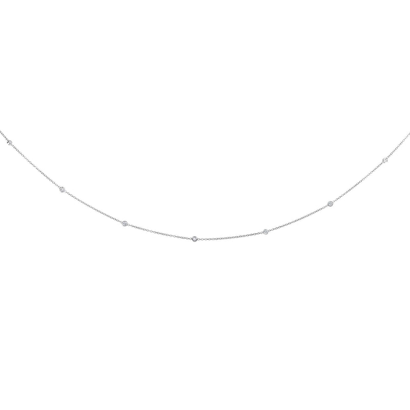 14K Gold .25ct Diamonds by the Yard Necklace