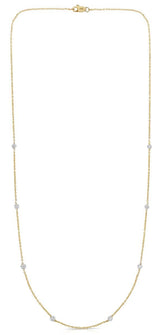 14K Gold .25ct Diamonds by the Yard Necklace