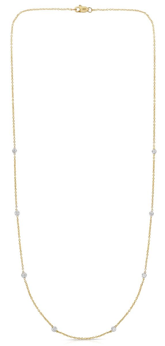 14K Gold .25ct Diamonds by the Yard Necklace