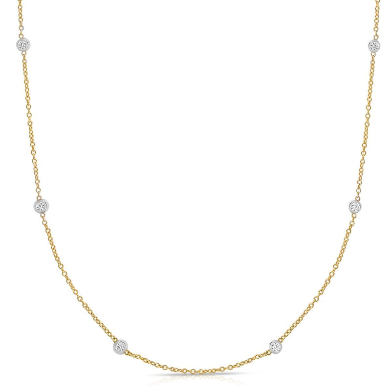 14K Gold .25ct Diamonds by the Yard Necklace