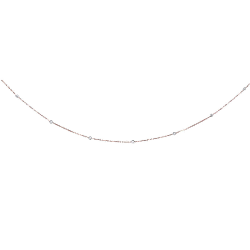 14K Gold .25ct Diamonds by the Yard Necklace