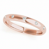 1/10 ctw Natural Diamond Stackable Band — Rose Gold