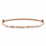 1/4 ctw Diamond Gold Twist Bracelet — Rose Gold