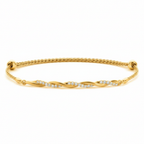1/4 ctw Diamond Gold Twist Bracelet — Yellow Gold