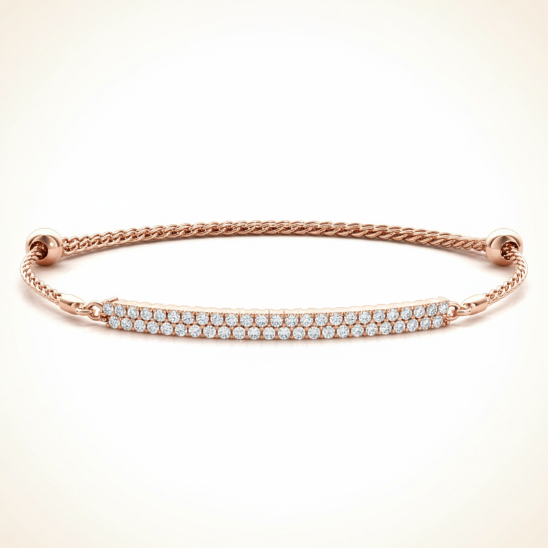 1/2 ctw Double Row — Rose Gold