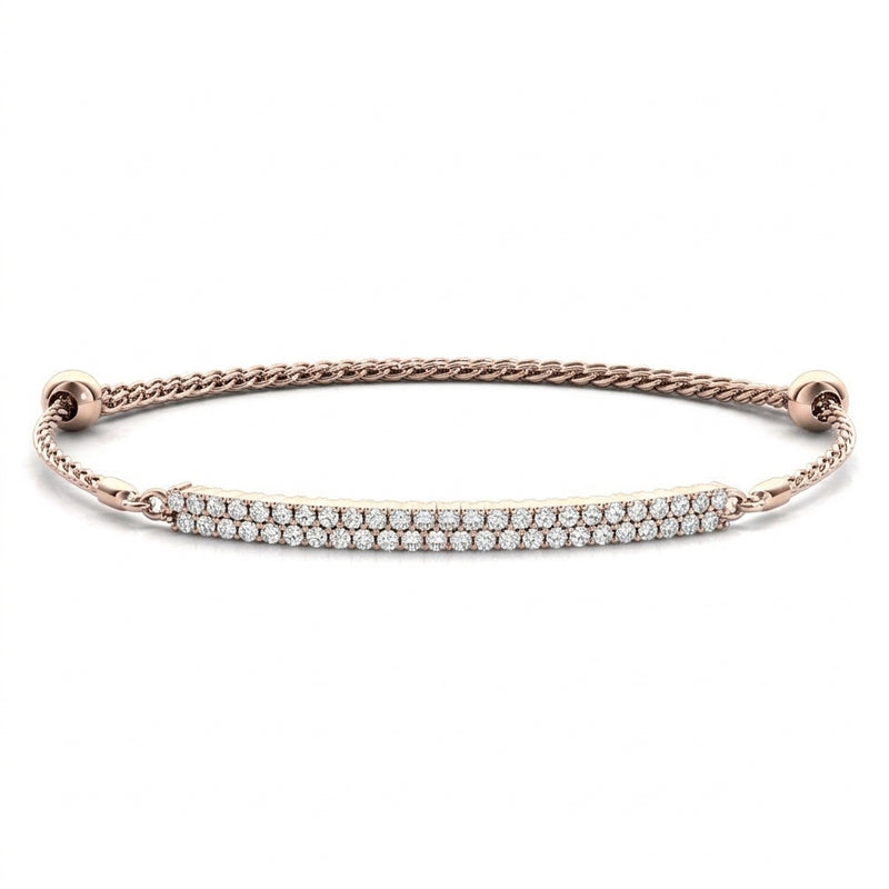 1/2 ctw Double Row — Rose Gold