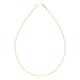14K Gold 1.1mm Round Omega with Screw Back Lock