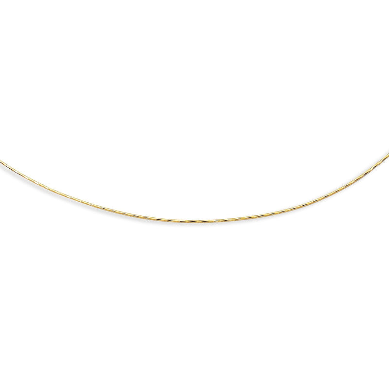 14K Gold 1.1mm Round Omega with Screw Back Lock